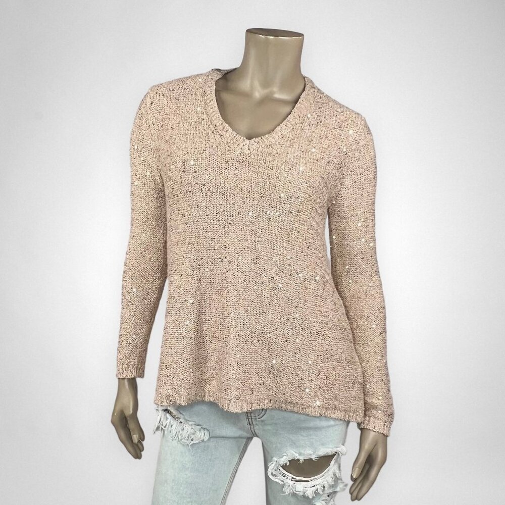 ATMOSPHERE Sequin V-Neck Knit Sweater 8